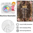 thumbnail image 3 of Birthday Gifts,Unique Best Gift Blanket 40x50in for Women Girls,Rustic Floral Crown Love Blankets,Ideas for Mom Sister Wife Female Daughter Grandma Lightweight Throw,Happy Festival Party Decor, 3 of 5