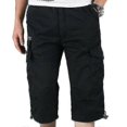 thumbnail image 1 of Men's 3/4 Long Stretch Shorts Waist Cargo Three-quarter Trousers, 1 of 3