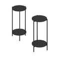 thumbnail image 5 of Furinno Besi 2-Tier End Table with Sturdy Metal Legs in Americano Set of 2, 5 of 6
