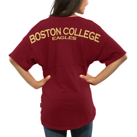 Boston College Eagles Women's Spirit Jersey Oversized T-Shirt - (Best Jerseys For College Parties)