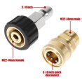 thumbnail image 4 of 2PCS Pressure Washer Adapter M22-14mm Swivel to 3/8 inch 5000PSI Pressure Washer Quick Connector Fitting Swivel Power Washer Quick Coupler Accessories for Sprayer Hose Pump, 4 of 11