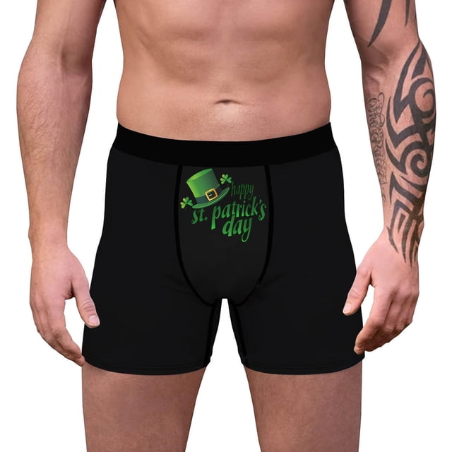 SDNall Men St Patrick's Day Print Breathable Close Fitting Boxers Comfortable Underpants