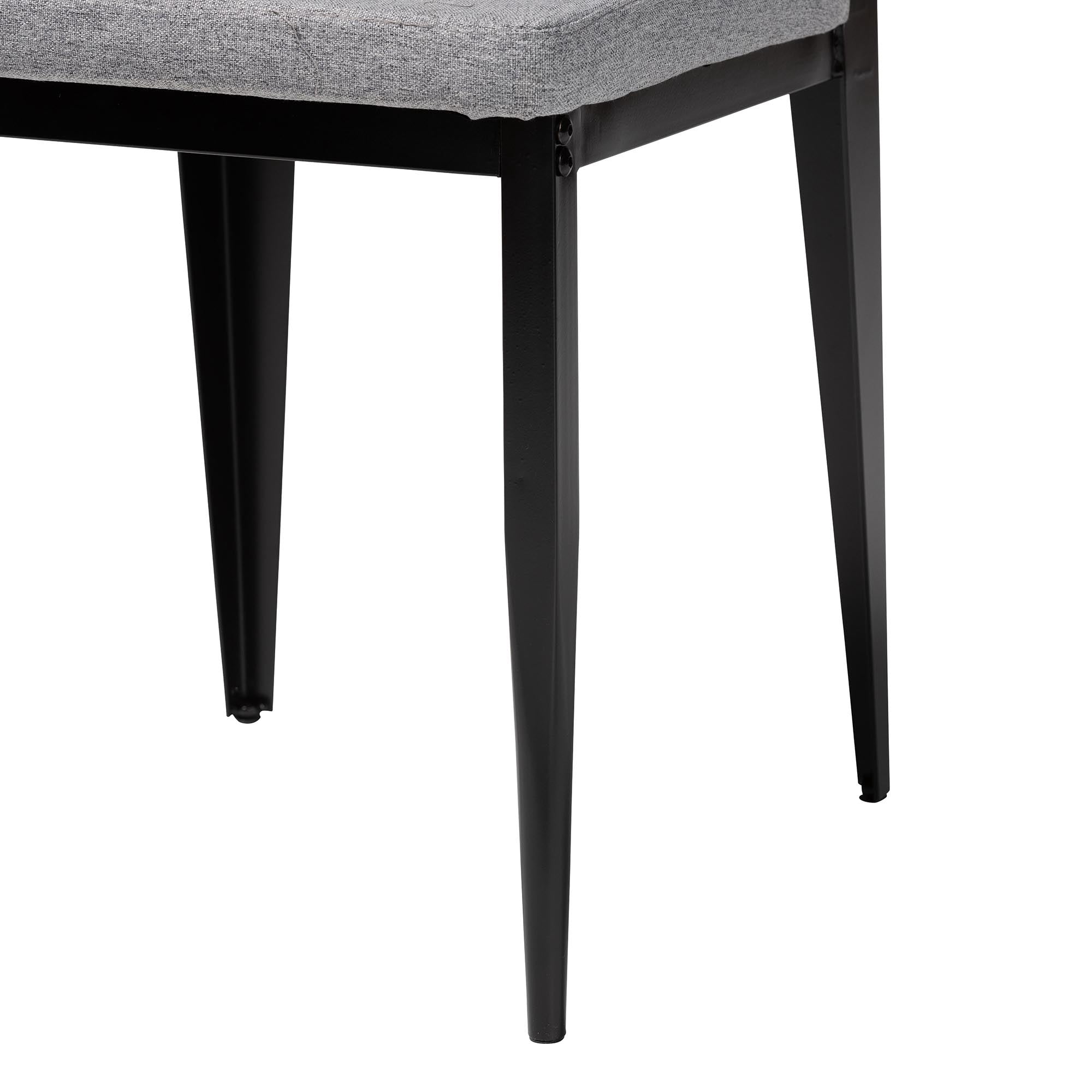 Baxton Studio Bishop Industrial Dining Chair, 4-Piece, Black