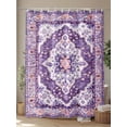thumbnail image 4 of Boanket Polyester Fabric Purple Boho Shower Curtain, Ethnic Geometric Middle Century Art Waterproof Bathtub Curtain Bathroom Decor Set with Hooks 36 x 72 Inches,, 4 of 6