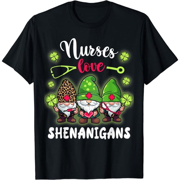 St Patricks Day Nurse Outfit For Women, Nurses Shenanigans T-Shirt