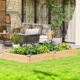 thumbnail image 2 of Outsunny Raised Garden Bed, Wooden Planter Box with Divider, Open Bottom, 2 of 10