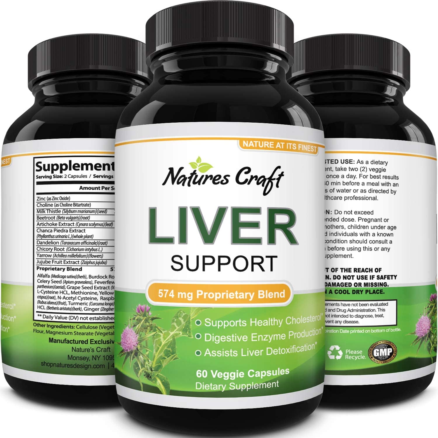 Liver Support Milk Thistle Dandelion Artichoke Complex Dietary