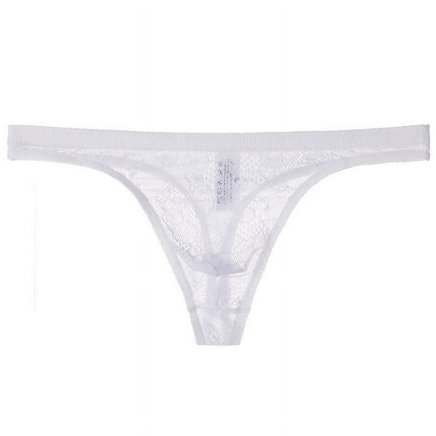 Tanga transparente de encaje para hombre, ropa interior fina y sexy, pantalones T de malla transpirable y sexy