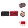 thumbnail image 3 of OULII 2Pcs Mini Suitcase Wooden Case Red For Collectors Home Decoration, 3 of 8