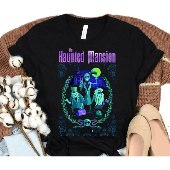 Disney The Haunted Mansion Retro Halloween Shirt, Three Hitchhiking Ghosts Tee, Foolish Mortal Shirt, Disney Mickey Not So Scary Party, S-5Xl Shirt