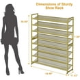 thumbnail image 5 of NEYCIL Large Shoe Rack, 8 Tiers Heavy Duty Metal Shoe Storage Rack for Closet Front Door Entrance, Up to 50 Pairs, Gold, 5 of 8