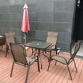 thumbnail image 4 of Ensemble de Table Basse et Chaises d'Extérieur en Fer Forgé pour Balcon, Patio Ou Cour, Mobilier Compact en Métal, 4 of 6