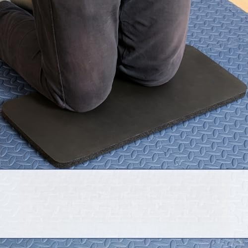 Yoga Knee Pads Cushion, Thick 1" (25mm) Workout Mat Provides Cushion for Kneeling & Elbows, Non-Slip & Portable Exercise Kneeling Pad for Yoga, Elbow, Wrist Pain, Planks, Pushups & Floor Exercises