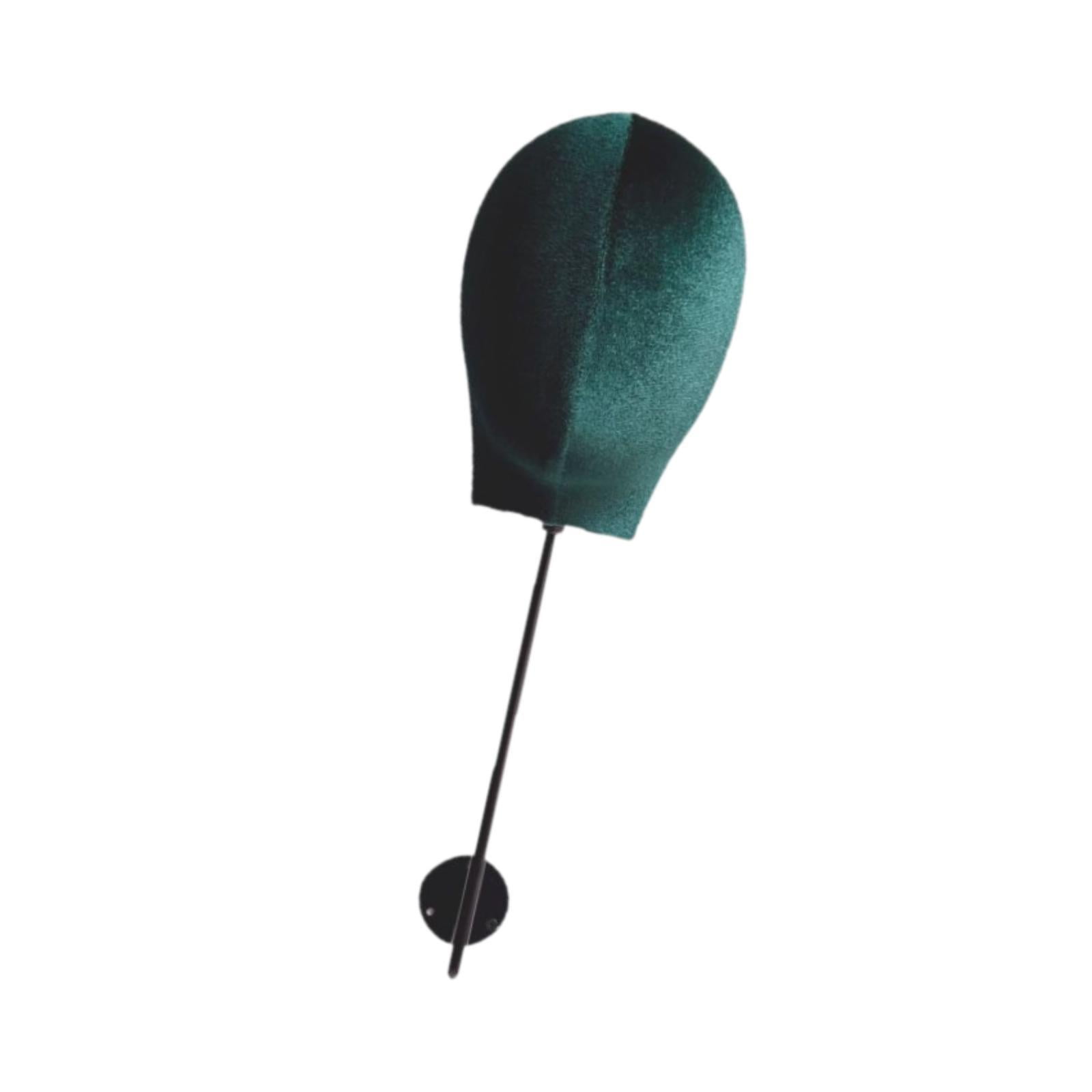 Serenable Wig Head Stand Mannequin Head Multifunctional Home Decor Hat Display Stand Holder Wigs Holder for Hats Scarves Shopping Mall Green