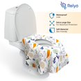 thumbnail image 2 of Cubierta desechable para asiento de inodoro Relyo, paquete de 20 para viaje, 2 of 7
