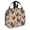 thumbnail image 2 of Fotbe Rooster Bolsa Térmica con Estampado y Forro de Aluminio Grueso Bolsa de Almuerzo con Bolsillo Frontal para Hombres y Mujeres, Ideal para Trabajo, Escuela, 2 of 8