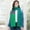 Green, variant on Soft Merino Blue, Pink And White Colorblock Scarf For Women One Size Made By Aran Woollen Mills