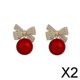 thumbnail image 1 of Pendientes de Tuerca con Cuentas de Nudo de arco de cristal Fernando 2 piezas Accesorios de joyería para Citas, 1 of 8
