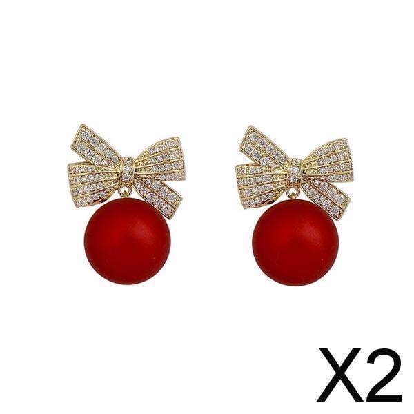 Pendientes de Tuerca con Cuentas de Nudo de arco de cristal Fernando 2 piezas Accesorios de joyería para Citas