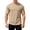 Khaki, variant on Mens T-Shirt for Golf Short Sleeve Pack Crewneck Cotton Blend Tee Shirt Novelty Undershirt Cotton Tops Summer Casual Plain Short Sleeve (Khaki,XXXL)