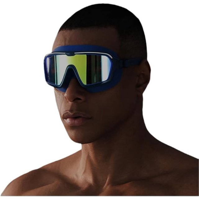 Swimming Mask for Adult Men Women, Wide View Beach Swim Goggles & Mask, Anti Fog 180° Clear No Leaking