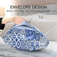 thumbnail image 5 of Coolnut Blue Mexican Ceramic Satin Pillowcase for Hair and Skin Silk Pillowcase, King Size(20x40 inches) - Slip Cooling Satin Pillow Covers with Envelope Closure（108） Home Decor Gifts, 5 of 7