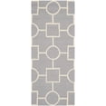 thumbnail image 2 of SAFAVIEH Cambridge Joyce Geometric Shapes Wool Runner Rug, Silver/Ivory, 2'6" x 6', 2 of 7
