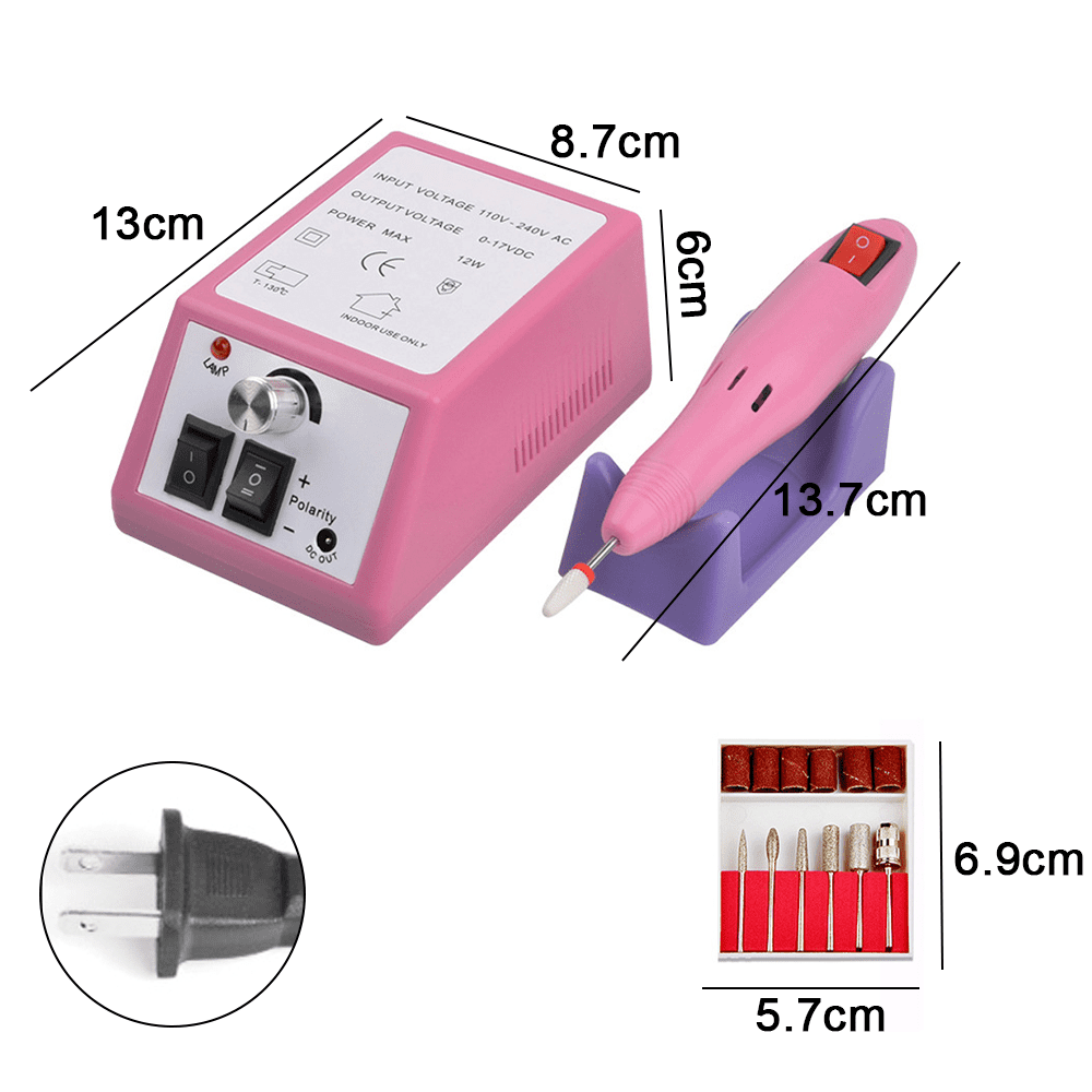Bienvenido Professional Nail Drill,  Electric Nail Drill Machine, Electronic Nail File Drills for Acrylic Nails Gel Nails Manicure Pedicure Tools for Salon Use Bienvenido