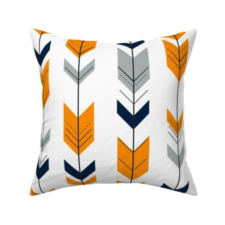 Modern Chevron Arrow Orange Throw Pillow Cover W Optional Insert