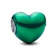 thumbnail image 2 of 925 Sterling Silver Green Heart Charm Bead for Bracelet Charms Bangle Pendant Jewelry, 2 of 4