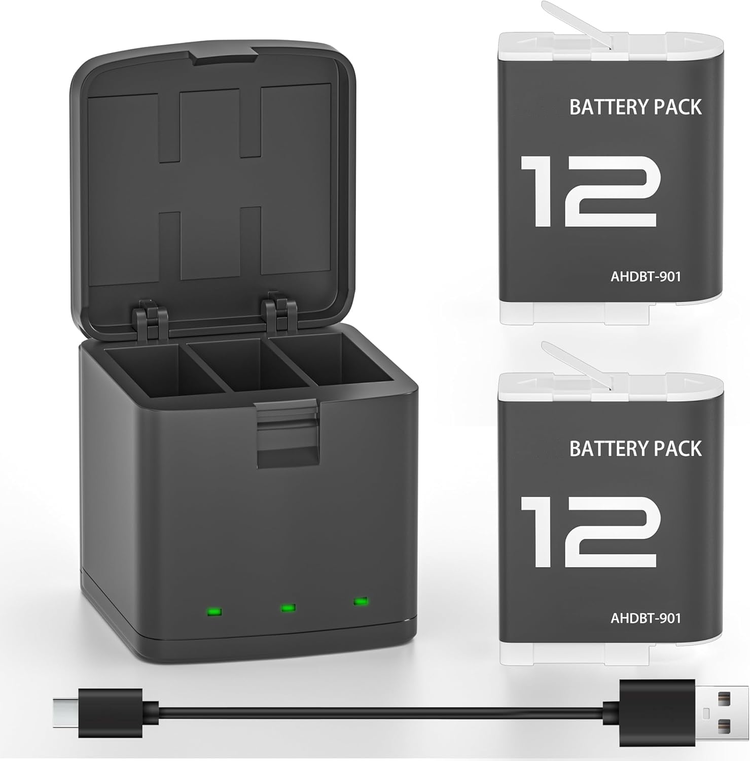 Hero 12 Batteries for GoPro Hero 12 Black Camera, 2-Pack Go Pro 12