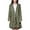 Army Green, variant on Women's Glossy Solid Hooded Raincoat Loose Fit Windproof Zipper Jacket Outdoor A-Line Windbreaker Coat for All Seasons