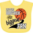 thumbnail image 3 of Inktastic Little Brother and Biggest Fan Basketball Player Boys Baby Bib, 3 of 4