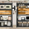 thumbnail image 5 of Kitchen Shelving, Adjustable Storage Shelves, Storage Kitchen, Heavy Duty Shelving Unit, Microwave Rack Shelf, Kitchen Pantry Organizers and Storage Shelves, 47.2” W ×23.6” D ×72” H, 5 of 7