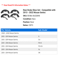 thumbnail image 2 of Rear Brake Shoe Set - Compatible with 2013 - 2022 Nissan Sentra 2014 2015 2016 2017 2018 2019 2020 2021, 2 of 2