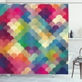 thumbnail image 1 of Ambesonne Abstract Shower Curtain, Colorful Retro Scales, 69"Wx70"L, Multicolor, 1 of 3