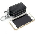 thumbnail image 5 of Estuche para llavero de cuero genuino unisex con cremallera para coche, 5 of 5