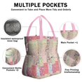 thumbnail image 3 of Pioneer Flower Drawstring Lunch Bag Women - Drawstring Lunch Bag Insulated for Work Office - Stain-Resistant Large Lunchbags for Women with Multi-Pockets, 3 of 6