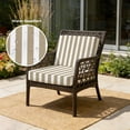 thumbnail image 2 of Outdoor Patio Cushion Covers 4 Pack Khaki White Stripe Patio Chair Cushion Covers with Ties and Zipper Waterproof Outdoor Seat Cushion Covers for Patio Furniture 22"x22", 2 of 9