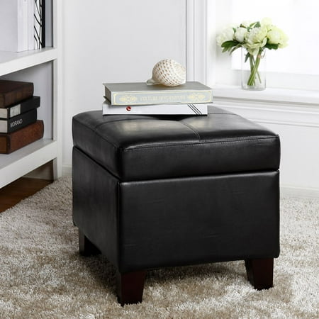 Hadfield Faux Leather Cube Storage Ottom - Walmart.com