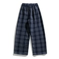 thumbnail image 6 of Stamzod Winter Fleece Lined Pants Men Open Bottom Thicked Warm Plaid Pants with Pocket Casual Oversized Baggy Sweatpants for Men Blue M, 6 of 9