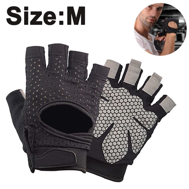 Guantes de entrenamiento Levantamiento de pesas Guantes de gimnasio con muñequera para hombres y mujeres, protección completa de la palma de la mano, para levantamiento de pesas, entrenamiento, fitness, ejercicio colgante, dominadas, MFZFUKR 220470-4