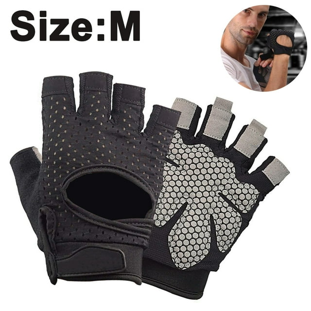 Gants d'Entraînement Gants de Musculation avec Support de Poignet pour Hommes Femmes, Protection Complète de la Paume, pour Musculation, Entraînement