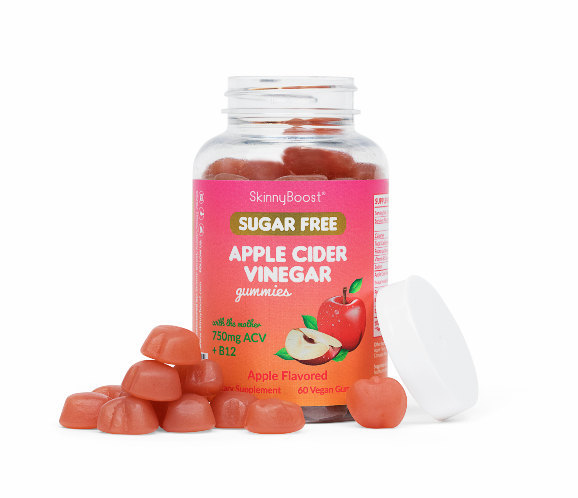 SkinnyBoost Sugar Free Apple Cider Vinegar Gummies for Natural Weight