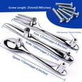 thumbnail image 3 of 6 PCS Knife Spoon Fork Kitchen Cabinet Closet Drawer Pull Handles Knobs 3-Inch Center to Center (Silver), 3 of 8