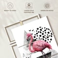 thumbnail image 6 of Elephant Stock Modern Flamingo Wall Art - Vertical Multi Panel Canvas - Hallway Wall Decor - Animal Multi Panel - Pink And White Decor - 28" x 45", 6 of 8