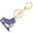 Blue, variant on Yammee Elegant Crystal Embellished Ice Skate Key Holder With Secure Locking Clasp