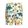 thumbnail image 2 of Lsque Dinosaurs and Tropical Leaves Mens Sleep Pajama Shorts,Short Pajama Pants, Cotton Ultra-Soft Knit-Medium, 2 of 9