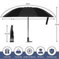 thumbnail image 4 of 2-pack Travel Umbrella, Unbreakable 10 Ribs Umbrella, Windproof Umbrellas For Rain Sun, Automatic, 4 of 5