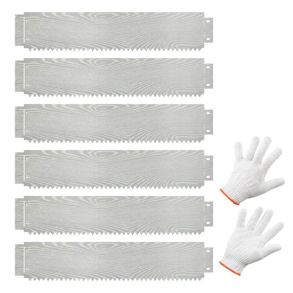 Yardi Yarda 6-Pack 20 FT Galvanized Metal Landscape Edging for Lawn, Metal Garden Bed for Outdoor as Yard, Silver
